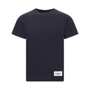 Logo Patch Bomuld T-Shirt Crew Neck