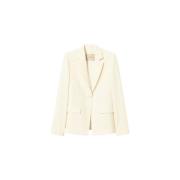 Flydende Crepe Blazer Vanilje