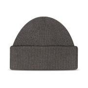 Merino Beanie med bred manchet