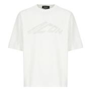 Hvid T-shirt med logo print