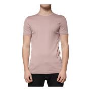 Brun Bomuld Rund Hals T-shirt