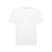 Bomuldsscoop Neck Broderet T-Shirt