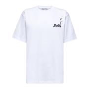 Grafisk Logo Hvid Bomulds T-shirt