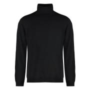 Ribstrikket Turtleneck Pullover