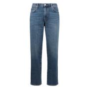 Straight-leg jeans med metal detaljer