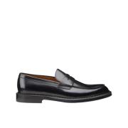 Herres læder loafers | sort