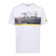 Hvid regular fit bomuld jersey T-shirt med logo