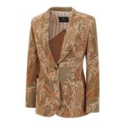 Paisley Jacquard Blazer Orange