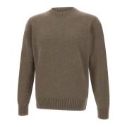 Brun Uld Kashmir Crew Neck Sweater