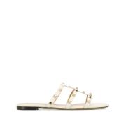 Ivory Rockstud Cage Sandaler