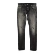 Slim-fit Jeans med slid