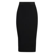 Ribbed Knit Pencil Skirt