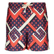 Silke Shorts med Print