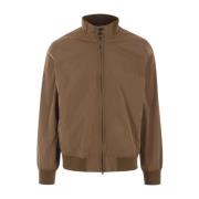 Lysebrun Nylon Bomber Jakke