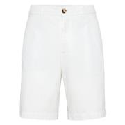 Twisted Cotton Gabardine Shorts