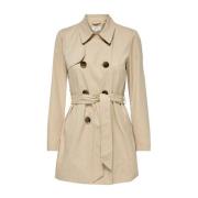 Nylon Trenchcoat med sidelommer