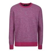 Lyserød Uld Rundhals Sweater