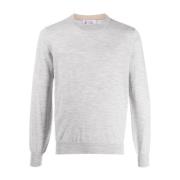 Grå Uld Langærmet Sweater