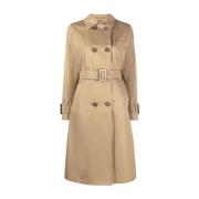 Belted Double-Breasted Trench Coat