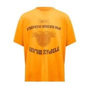 Orange Topaz Blå Jersey Bomuldst-shirt