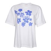 Blomsterprint Bomulds T-shirt