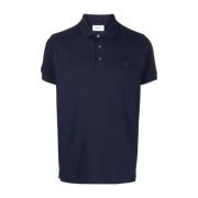 Blå bomulds polo shirt