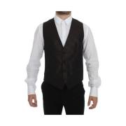 Elegant Brun-Sort Uldblanding Kjolevest