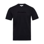 Sort Bomuld Jersey Crew Neck T-shirt