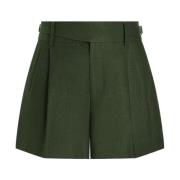 Grøn Linned Bermuda Shorts