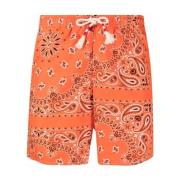 Havet Tøj Orange Bandana Print Shorts