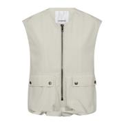 Ballon Vest Blazer i Bone