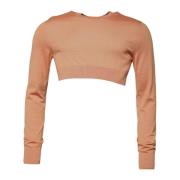 Beige Uld Crewneck Sweater