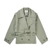 Kort Trenchcoat Dust Green