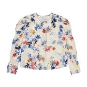 Blomstret Rynket Top