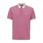 Kortærmet lyserød poloshirt