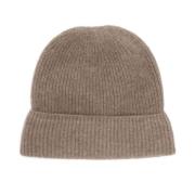 Brun Cashmere Strikket Baby Hat