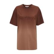 Brun Logo T-shirt Ombre Effekt