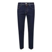 Slim-Fit Blå Bomuld Denim Jeans