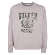 Vintage College Print Crew Neck Sweatshirt