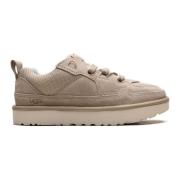 Beige Lowmel Sneakers med Webbing Strap