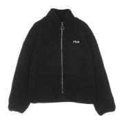 Sherpa Fleece Jakke Sort Høj Hals