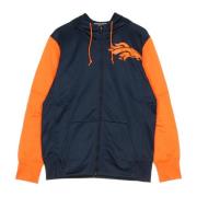 NFL Mascot Full Zip Hoodie med logo på venstre bryst