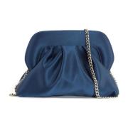 Navy Blue Satin Ophelia Clutch