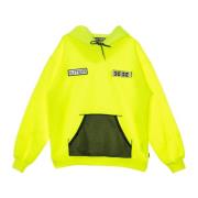 Neon Gul Letvægts Hoodie