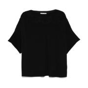 Sort Crew Neck Kortærmet Sweater