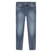 Blå Skinny Fit Stretch Denim Jeans