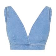 Denim Ærmeløs Top