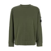 Grøn Crewneck Sweatshirt med Linse Motiv