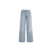 Baggy Jeans med Mid-Rise Talje