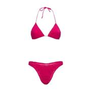 Fuchsia Trekantet Bikini Sæt